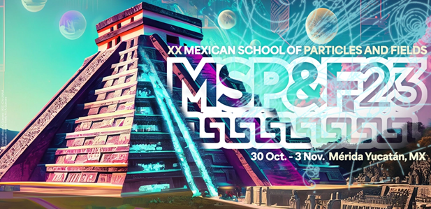 Banner de la XX Escuela Mexicana de Partículas y Campos 2023